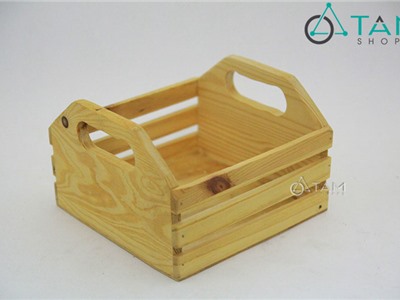 Khay gỗ đựng trái cây Mini có sọc số 10